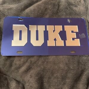 Blue DUKE License Plate